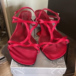 Romantic Soles, size 12, red, worn once